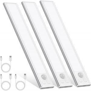 Lampe De Placard, Eclairage Led Rechargeable Interieur Placard,Sans Fi,Dimmable Lampe Led Detecteur Mouvement,Lumi&egrave;re Led Pour Armoire Placard Escalier Cuisine - Neuf