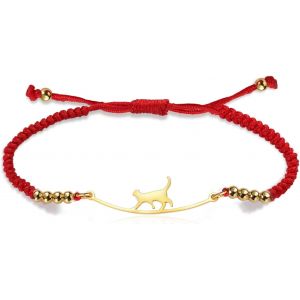 Eryi-Bracelet Tressé Réglable Fait À La Main En Corde Colorée Avec Perles Bracelet Animal Mignon Pour Homme Et Femme - Neuf