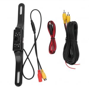 Camera de recul pour plaque d'immatriculation, 9 lumieres, grand angle, etanche IP67, vision nocturne, surveillance automatique de la marche arriere - Neuf
