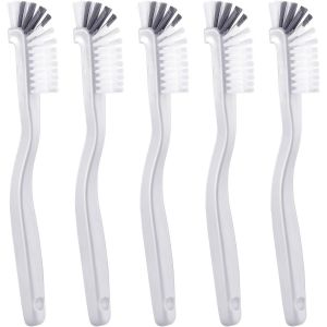Lot de 5 brosses de nettoyage pour évier de cuisine, salle de bain, casseroles, lave-vaisselle, coins, joints, poils rigides - Neuf