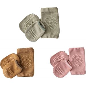 Bébé - 1-3 Ans 3 Paires De Genouillères Pour Bébé Et 3 Paires De Chaussettes Pour Bébé Avec Picots En Caoutchouc Antidérapants Pour - Neuf