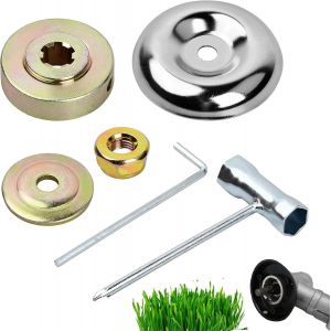 ChenQuanSarl-Universelle Kit Fixation Écrou Lame Boîte,Tête De Débroussailleuse Universelle Accessoires,6 Morceaux Kit Ecrou Tete Debroussailleuse,Lames De Boîte Vitesse Métal,Pour Tondeuse À Gazon C - Neuf