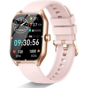 Montre Connect&eacute;e Avec Fonction T&eacute;l&eacute;phone, 1,85"" Montre Connect&eacute;e Femme Homme Smartwatch Fitness Watch 120+ Modes Sportifs, Fitness Watch Avec Fr&eacute;quence Cardiaque, Moniteur De Sommeil - Neuf