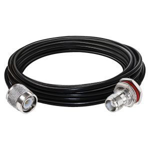 C&acirc;ble de raccordement TNC RG58 Prise m&acirc;le TNC vers cloison femelle TNC C&acirc;ble d'extension d'antenne Wifi C&acirc;ble coaxial &agrave; faible perte de 16,4 pieds (5 M) pour antenne sans fil Radio jambon - Neuf