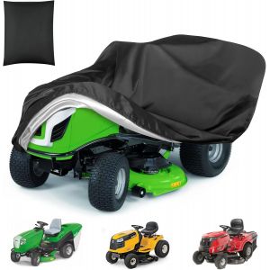 MEVRONISSHOP-Housse de Tondeuse &agrave; Gazon, Housse de tondeuse &agrave; gazon d'ext&eacute;rieur imperm&eacute;able et r&eacute;sistante en polyester Oxford 210D, Housse de tracteur de jardin avec Cordon de Serrage, Anti-UV univer - Neuf
