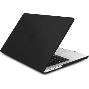 Coque pour MacBook Pro 14 Pouces 2024 2023 2021 M4 M3 M2 M1 Pro/Max Modèle A3112 A3185 A3401 A2992 A2918 A2779 A2442, Housse Étui de Protection en Plastique Mince, Noir - Neuf