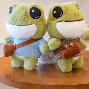 Poup&eacute;e En Peluche Dessin Anim&eacute; Expression Int&eacute;ressante Belle Grenouille Vive Jouet En Peluche Pour Children_Dark Bleu - Neuf