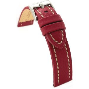 Kal-Bracelet Cuir Veau Gravure Bison Couture Blanche U2013 Style Sportif U2013 Pour Montre Robuste U2013 Tailles 18mm 20mm 22mm 24mm 26mm U2013 Noir Ou Marron 376 - Neuf