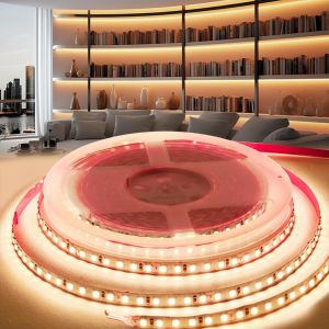 Ruban Led 5m 24v Bande Led,Blanc Chaud 3000k 600leds Découpable Flexible Led Autocollant Largeur 8mm Bandeau Led Pour Diy Chambre,Exterieur Maison Décoration (Sans Alimentation) - Neuf