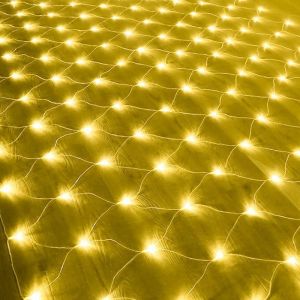 Guirlande Lumineuse Solaire Blanc Chaud Avec Télécommande, 192 Led, 3 X 2 M, 8 Modes D'éclairage, Étanche, Intensité Variable, Pour Chambre, Noël, Mariage, Maison, Jardin - Neuf