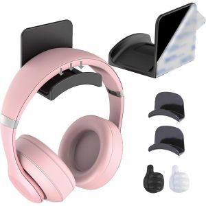 KALANKA-Cintre pour Casques,Adhesif Headset Stand,Adhésif Crochet Écouteurs,2 Pièce Adhesif Accrocher Casques,Support Mural Casque,Adhesif Crochet Casque,Adhesif Support Casque Gaming,Crochets Muraux - Neuf
