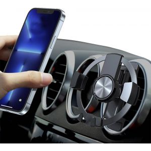 Yiedde Support Telephone Voiture Portable Pour Trous De Ventilation Ronds Support De Voiture Benz Protection Contre Le Support De Téléphone Portable Pour Iphonegalaxy, Huawei - Neuf