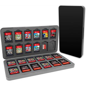 Hljhj-Étui Pour Cartes De Jeu Pour Nintendo Switch & Oled/Ns/Lite Switch Game Case Portable Avec 24 Emplacements Pour Cartes De Jeu Et 24 Emplacements Boite De Rangement Jeux Switch Pour¿Black¿ - Neuf