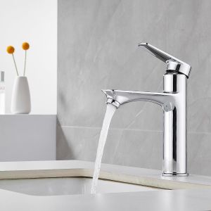 Mitigeur de LavaboRobinet Salle Bains MonocommandeRobinets de Lavabo en C&eacute;ramique &agrave; Faible BruitCorps en Laiton (Noir) - Neuf