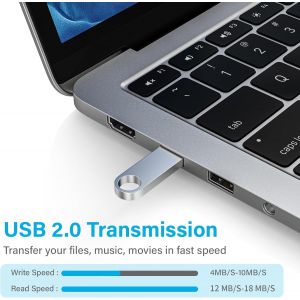 CMJAAGUR-Lot De 5 Cl&eacute;s Usb En M&eacute;tal 64 Go &Eacute;tanches 64 Go Multicolore Pour Ordinateur Portable, Ordinateur, Tv, Voiture[M1024] - Neuf