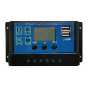 Contr&ocirc;leur De Charge Solaire Pwm 20 A 12 V/24 V Avec Double Port Usb Et &Eacute;cran Lcd - Neuf