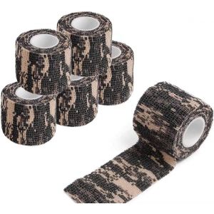 Ruban De Camouflage,Camo Wrap Tape,Scotch De Camouflage,Bandage De Camouflage,Le Ruban De Camouflage Autocollant Adapté Au Camping En Plein Air,Photographie,Chasse,5-Pack.[I653] - Neuf