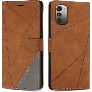 Kal-Etui Coque Pour Nokia G11 / Nokia G21, Protection Housse En Cuir Pu Portefeuille Livre Pour Nokia G11 / Nokia G21, Emplacements Cartes, Marron - Neuf