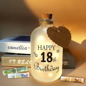 Huag-Bouteille Lumineuse Led, Cadeaux Pour 18e Anniversaire Fille, Éclairage Led, Bouteille Décorative Éclairée, Cadeau D'anniversaire Pour Petite Amie, Femme, Fille - Neuf