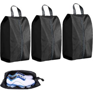 Kalanka-Sac À Chaussures De Voyage Étanche Et Portable,Chaussures Et Sacs De Voyage Lavables Et Réutilisables,Sac À Chaussures Portable À Fermeture Éclair Anti-Poussière Pour La Les Voyages(3pcs) - Neuf