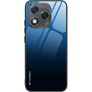 Coque Pour Honor 400 Lite 5g, Tr&egrave;s Mince &Eacute;l&eacute;gante D&eacute;grad&eacute; De Couleur Antirayures Antichoc Dos Verre Tremp&eacute; Rigide Housse, Doux Silicone Tpu Bumper &Eacute;tui (Bleu &Eacute;l&eacute;gant) - Neuf