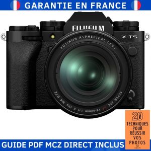 Fujifilm X-T5 + 16-80mm f/4 R OIS WR (Noir) + Guide PDF MCZ DIRECT '20 TECHNIQUES POUR RÉUSSIR VOS PHOTOS - Neuf