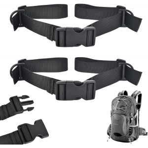 JGD-2 PCS Sangle Poitrine Sac a Dos, R&eacute;glable Sternum Sangle Poitrine, Sangle Sac A Dos Sternum en Nylon, Sangle de Poitrine R&eacute;glable pour Sac &agrave; Dos R&eacute;glable Antid&eacute;rapant, pour la Randonn&eacute;e, la Cours - Neuf