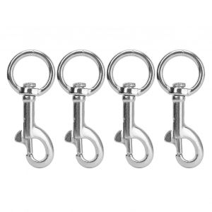 Lot De 4 Mousquetons &Agrave; ?Il Pivotants En Acier Inoxydable 316 De Qualit&eacute; Marine Pour Plong&eacute;e Sous-Marine,Pour Navire,5# - Neuf
