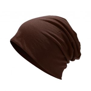 Bonnet Double Couche Fin Et Extensible, Ample, Baggy, Garde Au Chaud, Couleur Unie, Printemps Automne, Femmes, Hommes, Couple, Casquette Tête De Mort Pour L'extérieur-Brun - Neuf