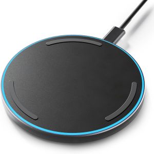 AYU-¿Mise à jour¿Tigratigro Chargeur Sans Fil 20W, Plaque de Charge Rapide Sans Fil Compact et Antidérapant, Station de Charge pour iPhone et Samsung (DH16 - Noir) - Neuf