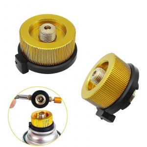2 Pcs Adaptateur De Bouteille De Gaz De Camping Adaptateur De Tête De Conversion De Gaz Connecteur De Buse Adaptateur De Soupape De Cuisinière À Gaz Pour Cartouche De Butane À Visser - Neuf