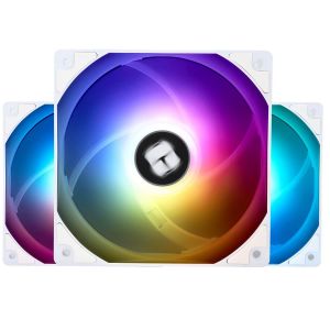 TL-C12CW-S Ventilateur CPU 120mm blanc ARGB Case Cooler Fan,4pin PWM Silent Computer Fan avec roulement S-FDB inclus,jusqu¿à 1500RPM ventilateur de refroidissement (3 quantités) - Neuf