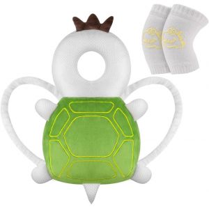 Coussin De Protection De La Tête Pour Bébé,Coussin De Sac À Dos Réglable Pour Tout-Petit Avec Genouillères,Protection De La Tête Pour Bébé De 4 À 24 Mois Marche Rampante-Tortue - Neuf