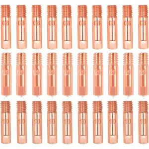 Lot de 40 Embout de contact de Soudage MIG 0,8 mm,0,9 mm,1 mm,Embouts de Contact en Cuivre pour consommables de torche de soudage 15AK 14AK MIG/MAG - Neuf