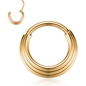 Nbgcm-Piercing Nez Piercing Anneaux Triple Empilé Piercing Tragus Helix Conch Piercing Septum Piercing Nombril Piercing Labret Levre Acier Chirurgical 16g - Neuf