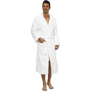 Peignoir Pour Homme Et Femme,Avec Capuche Et Poches Plaquées,Polaire Corail Extra Douce,Absorbant Et À Séchage Rapide,Facile À Câliner - Neuf