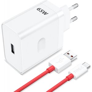 Cmjaagur-65w Chargeur Rapide Pour Oneplus 12r Nord 2t 10 Pro,Supervooc Oneplus Chargeur Secteur Avec Câble Usb C 1m Pour Oneplus 13 Nord Ce 4 Lite Nord 4 N200 N300 N20 N10 9 Pro 9 8t 8 Pro 8[M56] - Neuf