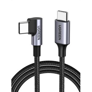 Câble Usb C Vers Usb C Coudé Pd 60w Charge Rapide Câble Type C 90 Degrés Compatible Avec Iphone 16 Plus Pro Max 15 Galaxy S24 Plus Ultra S23 A55 A35 Macbook Pro Ipad Air Manette (0.5m) - Neuf