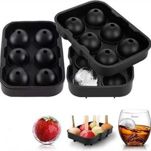 Moule À Glaçons - Non Spécifié - Rond - Silicone Sans Bpa - 2 Paquets - 4,6 Cm De Largenoir - Neuf