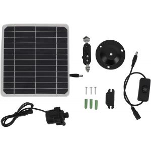 meimie-Fontaine Solaire Pompe À Eau,Fontaine Bain D'O Aux À Énergie Solaire 50W Avec Panneau Solaire,Pompe À Eau Submersible Jardin Intérieur Extérieur,800L/Heure,Ascenseur D'Eau 5M - Neuf