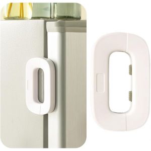 Baby S&eacute;curit&eacute; Serrure De R&eacute;frig&eacute;rateur,R&eacute;frig&eacute;rateur/R&eacute;frig&eacute;rateur/Cong&eacute;lateur Serrure De Porte,Joint Frigo D'&eacute;tanch&eacute;it&eacute;,Pas Besoin D'outils Ou De Perceuse (Blanc) - Neuf