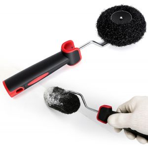 Rouleau pour enduits 310 mm - AQSACOKIYA - Rouleau d'angle avec manche pour l'application de mastic et d'enduit au rouleau - Neuf