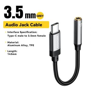 Essager-Adaptateur audio pour téléphone, câble USB de type C à 3.5, OTG, pour iPhone, Xiaomi, Oneplus, 3.5mm-Type-C à 3.5 mm - Neuf
