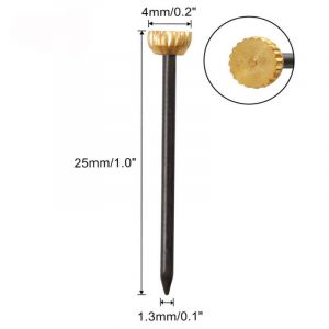 Pack de 50 Tableau Accroché Ongles - Petits Clous Noir avec Clous en Acier et Tête en Laiton - pour les Photos, Mur d'Art, Toile, Cadre de Miroir, avec caisse de Rangement en Plastique - Neuf