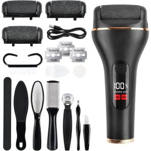 Checarzhn--No1-Rapeuse Pieds Électrique, Râpe Électrique Anti Callosités, Rapeuse À Pieds Étanche Ipx7, Ponceuse Pieds Pédicure Rechargeable Avec 2 Vitesses, Kit De Pedicure Pied Pour Peaux Morte Cal - Neuf