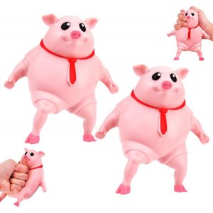 KAL-Cochon Jouet &Agrave; Presser Balles 2 Pi&egrave;ces 9 X 9Cm Jouet Dr&ocirc;le De Cochon Rose Anti-Stress Cochon Cochon Jouet Jouet Anti-Stress Cochon Rose Cochon De D&eacute;compression Cr&eacute;atif Cadeau Pour Famille Ou Amis - Neuf