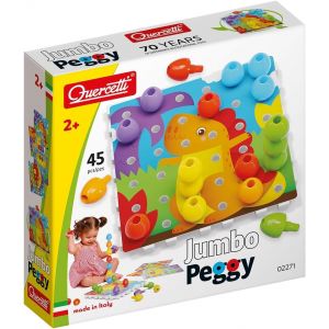JGD-Jumbo Peggy, 45 pcs, Jeux de Construction et Mosaique Enfant, Jouet Enfant 2 Ans +, Jouets d'Activit&eacute; et de D&eacute;veloppement Montessori, Motricit&eacute; Fine, Made in Italy - Neuf