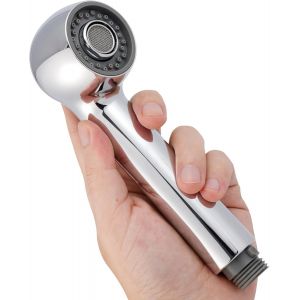 KALANKA-Robinet Cuisine Douchette 2 Jets (Jet et Douche) Douche Remplacement Douchette pour Mitigeur Cuisine,Remplacement Pour Robinet de Lavabo ou Pomme de Douche Universelle, Chromé - Neuf