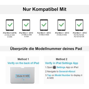 KALANKA-Clavier pour iPad Mini 5/4/3/2/1, &Eacute;tui Clavier pour iPad Mini 5/4 2019/2015 Magn&eacute;tique AZERTY Fran&ccedil;ais Amovible Bluetooth, Noir - Neuf