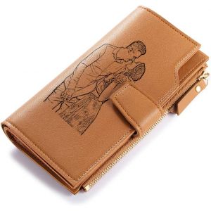 Portefeuille Femme Portefeuille Personnalis&eacute; Sac &Agrave; Main Photo Pour Femme Rfid En Cuir &Agrave; Fermeture &Eacute;clair Sac &Agrave; Main Porte-Monnaie Longue Porte-Cartes Pour No&euml;l La Famille Ami (#1Lemon Yellow) - Neuf